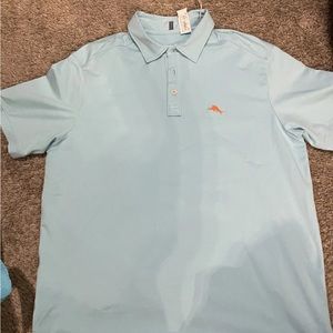 Mens Tommy Bahama polo. New with tags. Blue size Medium.